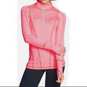 Zella Pink and White Striped Reflective Pullover 🏃‍♀️